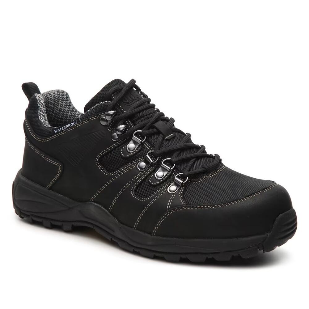 NWOT Drew Men's Canyon Black Leather Walking Shoes Size 10.5 4Wide